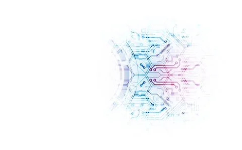 Bright technological background. A creative idea for your business concept. Illustrazione stock