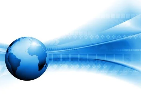 Bright technology design with globe. Gradient mesh included. Eps 10 vector... Stock Photos