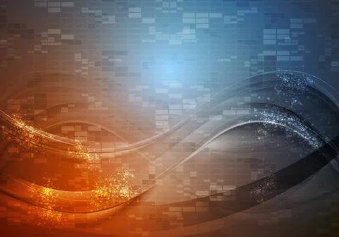 Bright technology wavy design. Vector background eps 10 Bright technology ... Stock Photos
