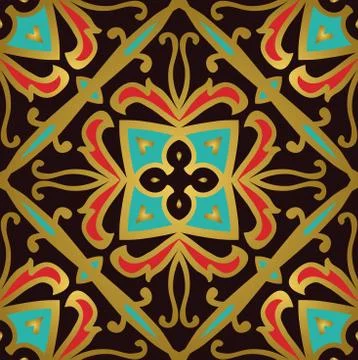 Bright template for tile. Stock Illustration