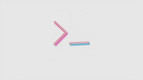 Bright terminal icon is jumping merrily. Retro style. Alpha channel black. Stock Footage 253464094