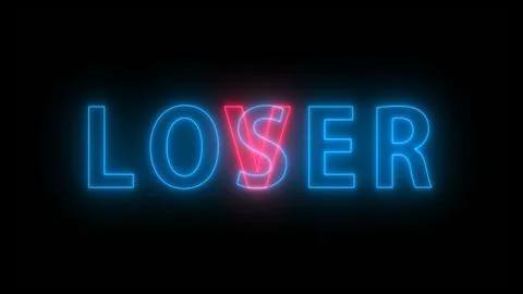 Bright text Loser Lover element for creative design 3d rendering backdrop Stock Illustration