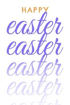 Bright text saying Happy Easter with colorful letters showing the word Easter Stockillustratie