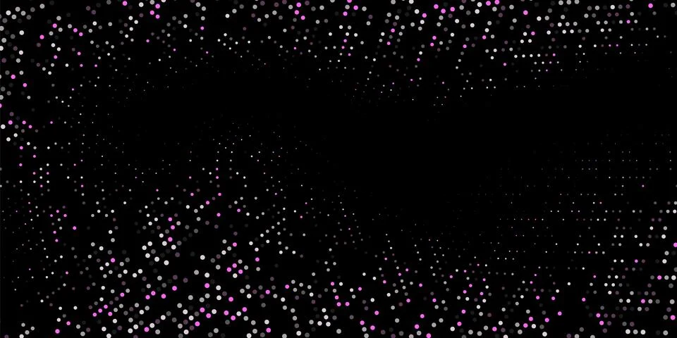 Bright texture with circles on a black background. Disco. Minimalism, vector. Stock Illustration