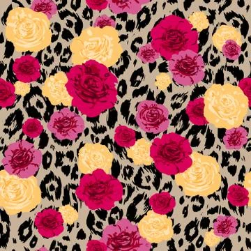 Bright Textured animal pattern Stock Illustration