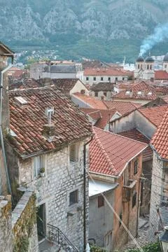 Bright tiled roofs Stock Photos