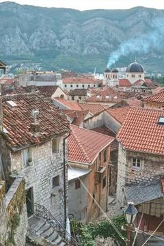 Bright tiled roofs Stock Photos