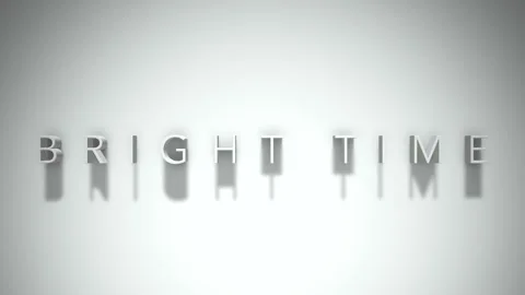 Bright time 3D title animation with shadows on a white background Stock Footage 297800134