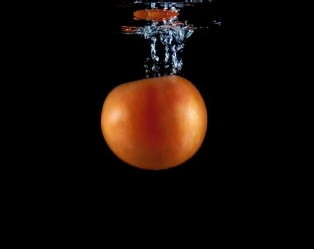 Bright tomato slice Foto stock