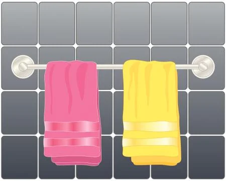 Bright towels Illustrazione stock