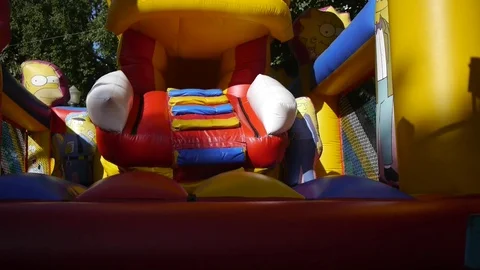 Bright trampoline Video stock 79790819