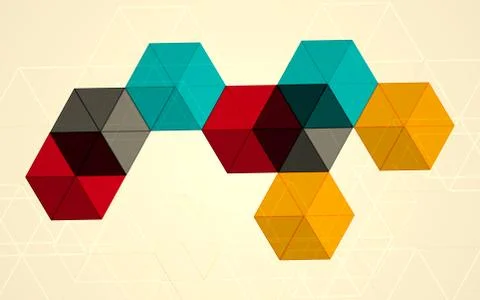 Bright Transparent Gradient Cube Background Stock-Illustration