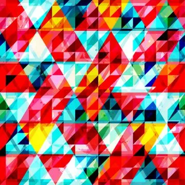 Bright triangle seamless pattern Stock Illustration