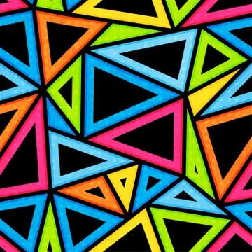 Bright triangle seamless pattern Stock Illustration