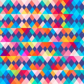 Bright triangle seamless pattern. Stock Illustration