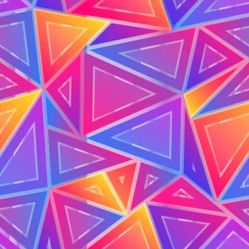 Bright triangle seamless pattern. Stock Illustration