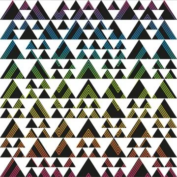 Bright triangle seamless pattern. Stock Illustration