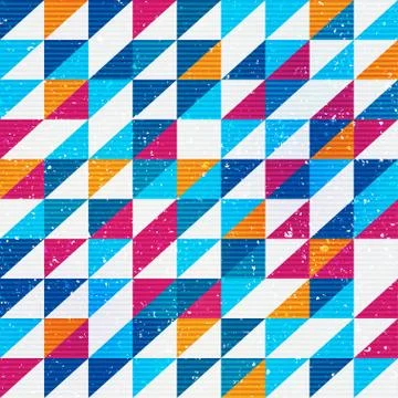 Bright triangle seamless pattern Stock Illustration