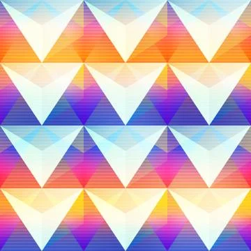 Bright triangle seamless pattern Stock Illustration