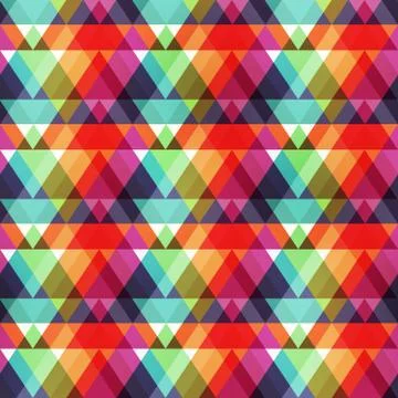 Bright triangle seamless pattern Stock Illustration