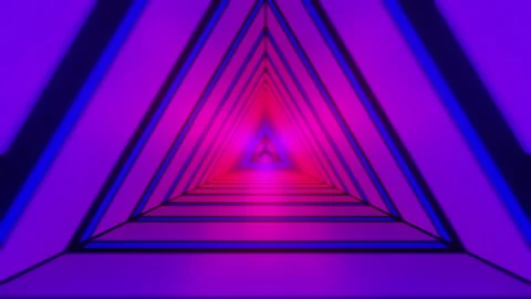 Bright triangular tunnel Stock-Footage 214580869