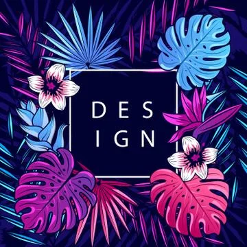 Bright tropical background Ilustración de archivo