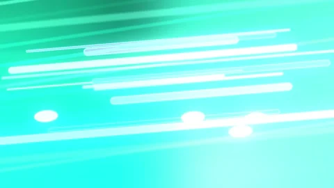 Bright turquoise gradient with rounded light bars and circles, Seamless Loop Stock Footage 341858434