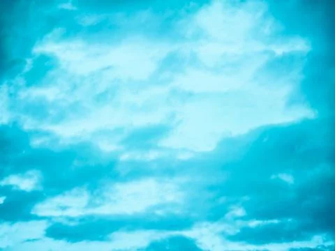 Bright Turquoise Sky Clouds with Abstract Light Texture Stock Photos