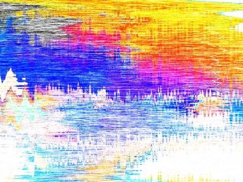 Bright TV Glitch Effect Background 库存插图
