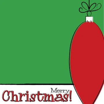 Bright typographic Christmas card in vector format. Stock Illustration