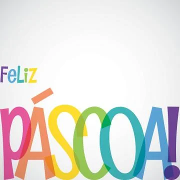 Bright typographic Easter card in vector format. Words translate to "Happy .. Stock Illustration