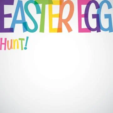 Bright typographic Easter card in vector format. Stock Illustration