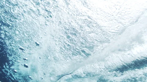 Bright Underwater Foam Texture Creating Minimal Ocean Background Stock Footage 329090978