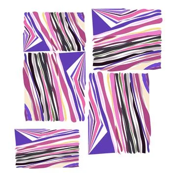 Bright uneven rectangles of colored elements. Illustrazione stock