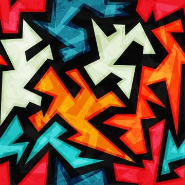 Bright urban seamless pattern Illustrazione stock