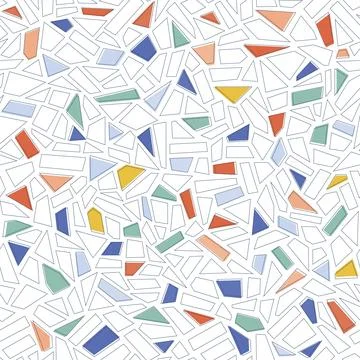 Bright vector abstract ceramic mosaic seamless pattern. Stone marble texture Stock Illustration