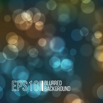 Bright vector background with bokeh effect Stock Illustration