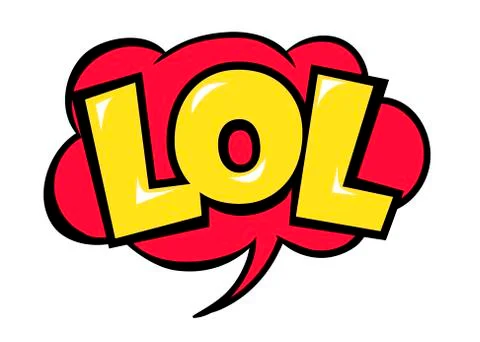 Bright vector Battle speech bubble LOL. Colorful emotional icon isolated  Stock Illustration