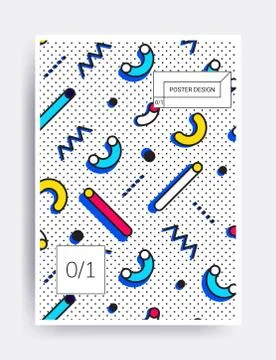 Bright vector design poster Stock Illustration