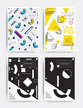 Bright vector design poster Illustrazione stock