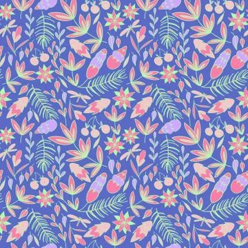 Bright vector floral pattern イラスト素材