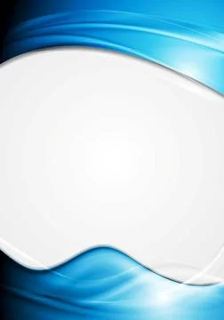 Bright vector flyer with blue waves Bright abstract flyer with blue waves.... Foto stock