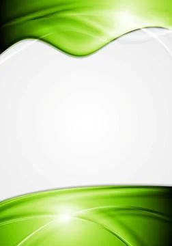 Bright vector flyer with green waves Bright abstract flyer with green wave... 스톡 사진