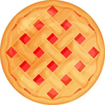 Bright vector illustration of berry pie, homemade cakes, sweet cake with jam Stock Illustration