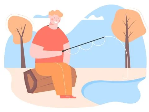 Bright vector illustration of outdoor. Ilustração Stock