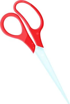 Bright vector illustration of scissors, school and office supplies, back to.. Illustrazione stock