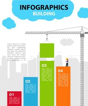 Bright vector illustration on the theme of Building. Crane lower Stock Illustration
