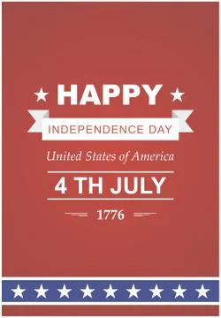 Bright vector to the Independence Day. Stock Illustration
