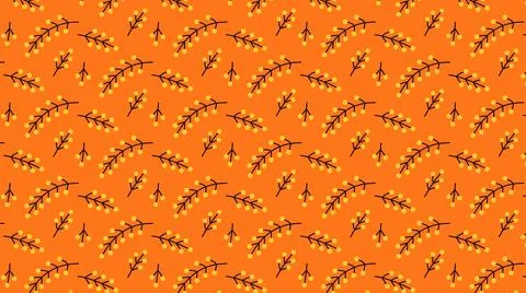 Bright vector seamless pattern with branches of flowers. Stock Illustration