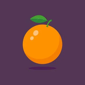 Bright vector set of juicy orange. Illustrazione stock